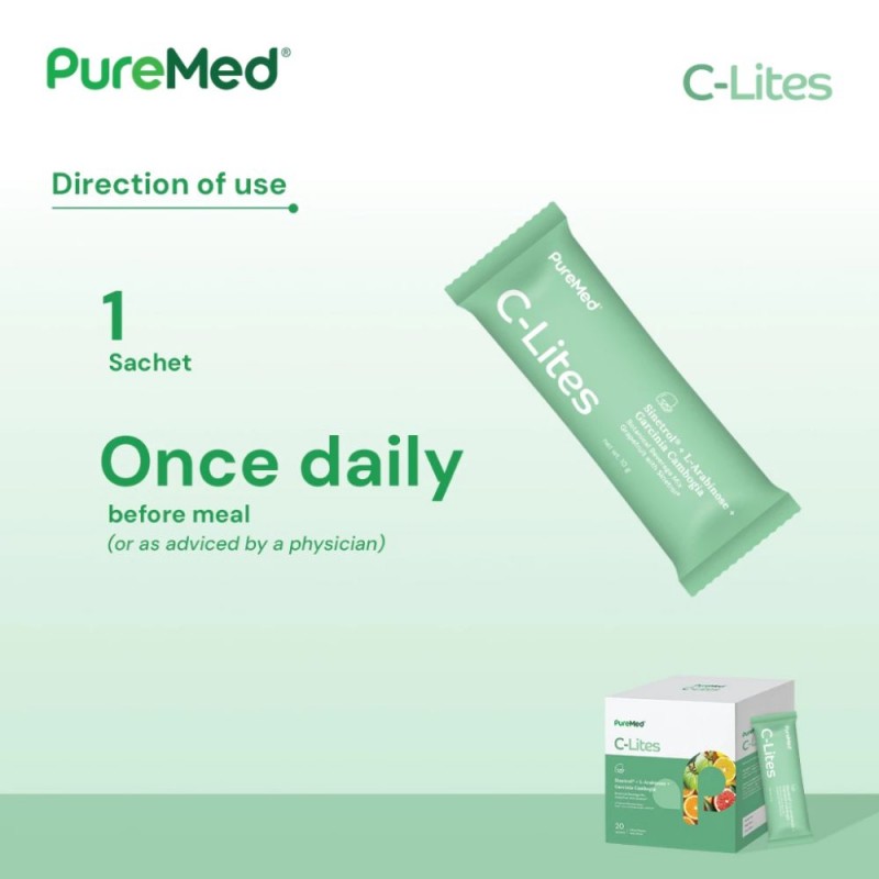 PUREMED C-LITES 10G X 20'S for Weight Management, Metabolism Booster