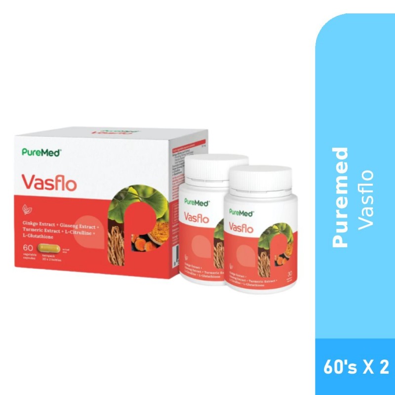 PUREMED Vasflo  30's X 2 for Brain, Heart, Blood Circulation Supplement