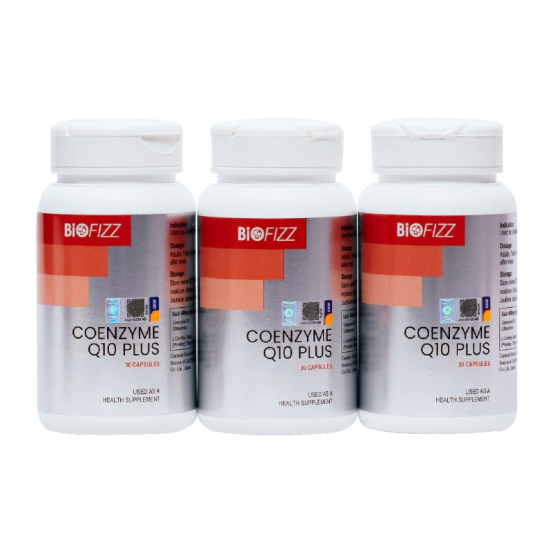 BIOFIZZ Coenzyme Q10 Plus 30'S X 3 for Coq10, Coq10 Supplement
