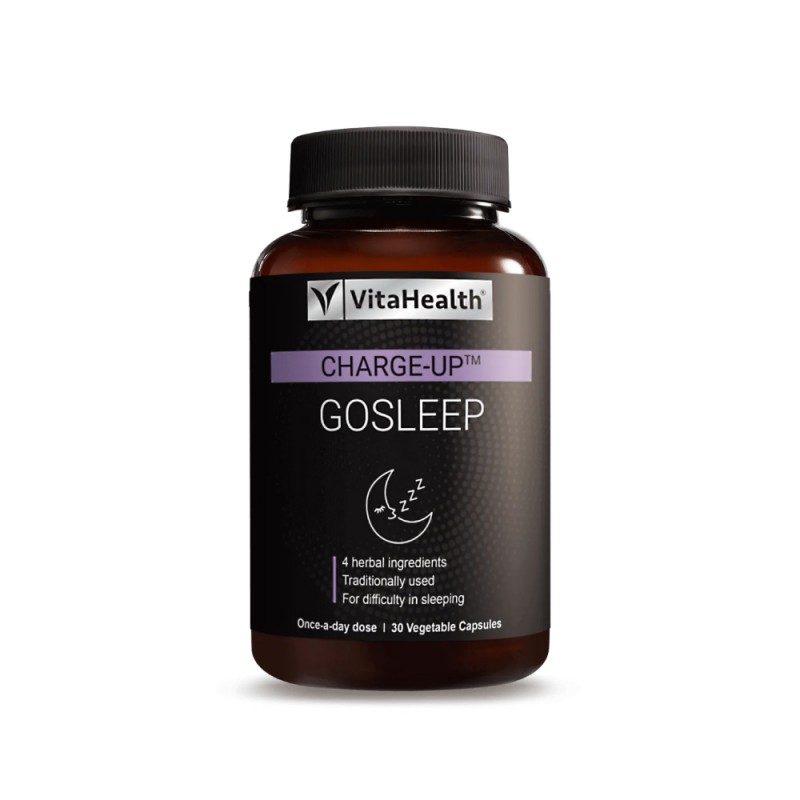 VITAHEALTH Charge-Up GoSleep 30's for Sleep Quality Supplement with Jujube, Valerian Root