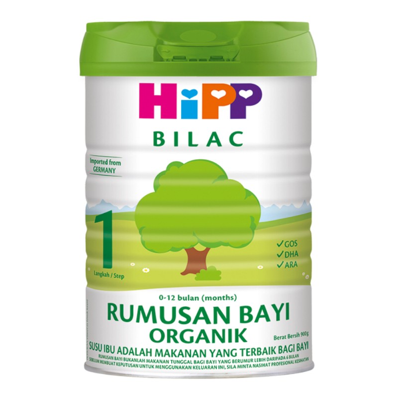 HiPP BILAC Infant Milk Formula Step 1 (0-12 Months) 900G - Susu Formula, Milk Powder