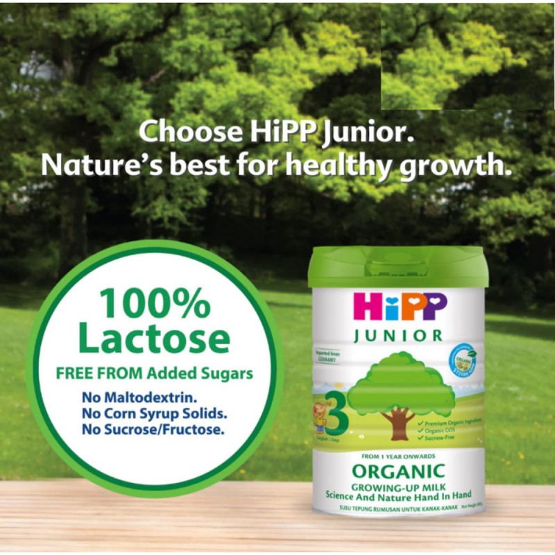HiPP JUNIOR Organic Growing-up Milk Step 3 (1-3 years) 800g [Certified Organic]