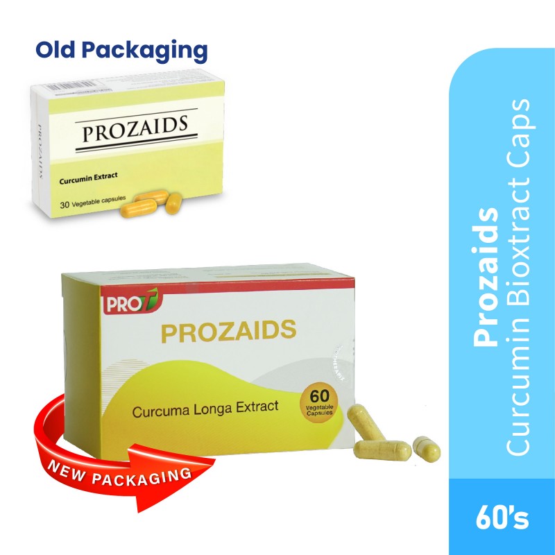 PROZAIDS Curcumn Bioxtract Caps 60's- Vegetable, Capsule, Curcumin