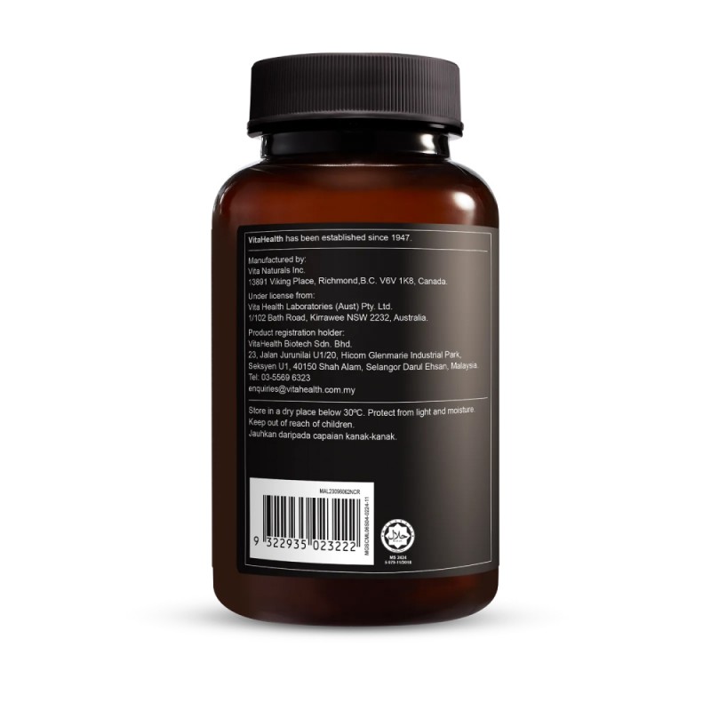 VITAHEALTH Charge-Up Mag-Ease 60's with L-Theanine, Coq10, Vitahealth Mag Ease