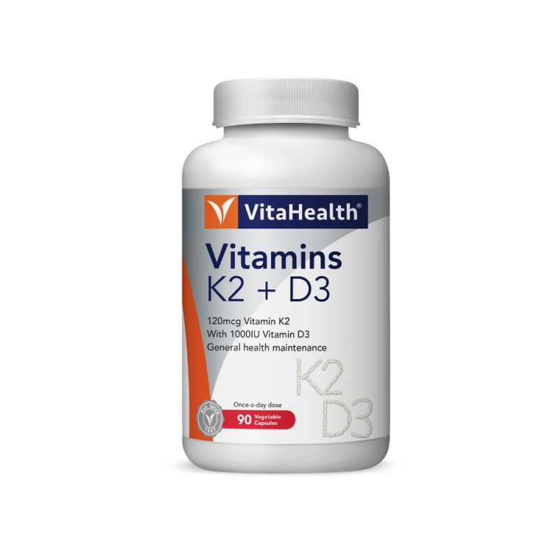 VITAHEALTH Vitamin K2 + D3 90's for Bone Health with Vitamin D3, Bone Supplement