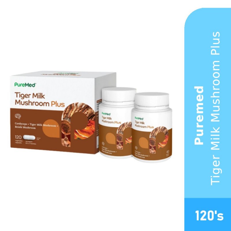 PUREMED Tiger Milk Mushroom Plus 60’s x 2 – Respiratory & Immune Health Support