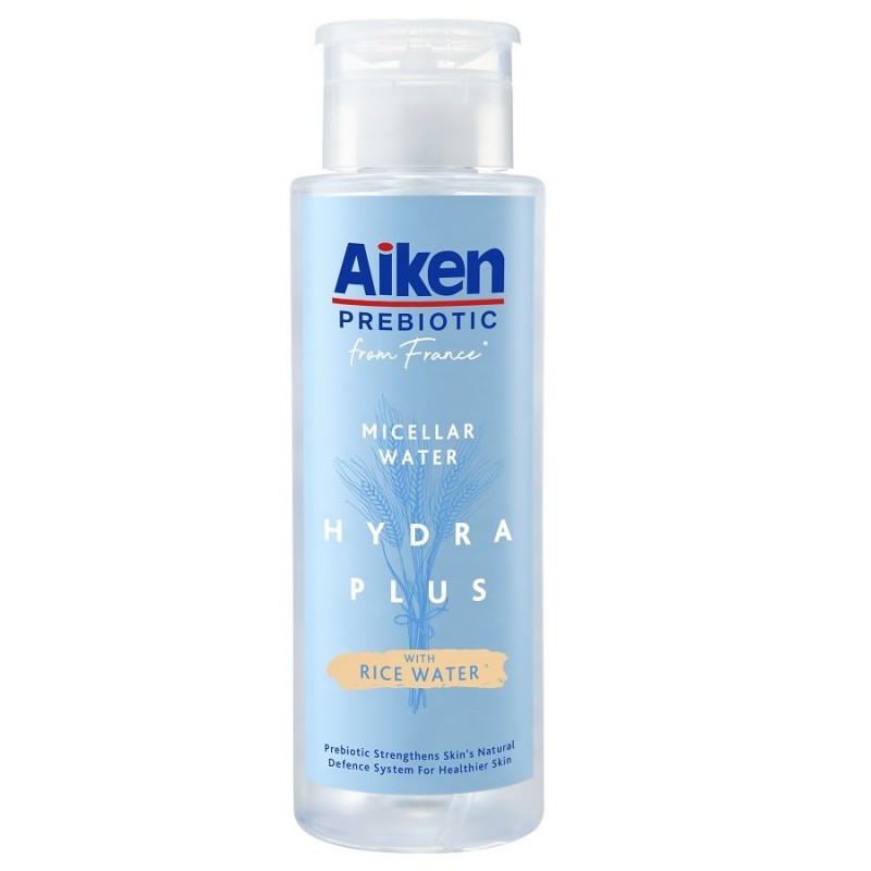 AIKEN Prebiotic Hydra Plus Micellar Water 300g with Rice Water For Makeup Remover, Aiken Micellar Water