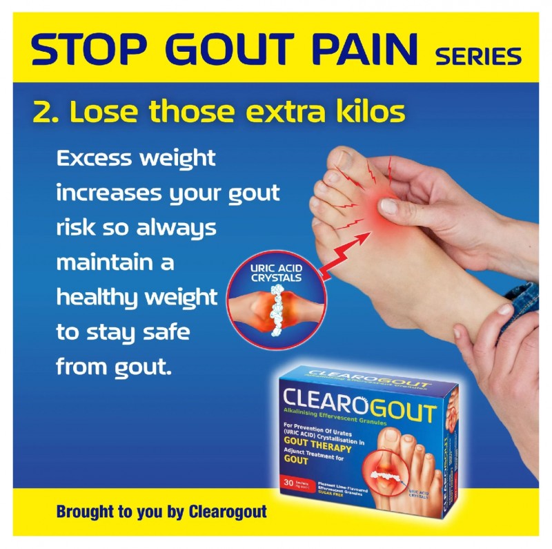 LIVE-WELL Clearogout Alkalinising Effervescent Granules 30'S x 2 FOC 15'S - Prevention of Uric Acid Crystallisation