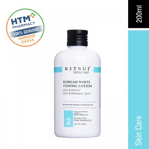 Kitsui Skincare Korean White Toning Lotion 200ml (Dry & Normal Skin)