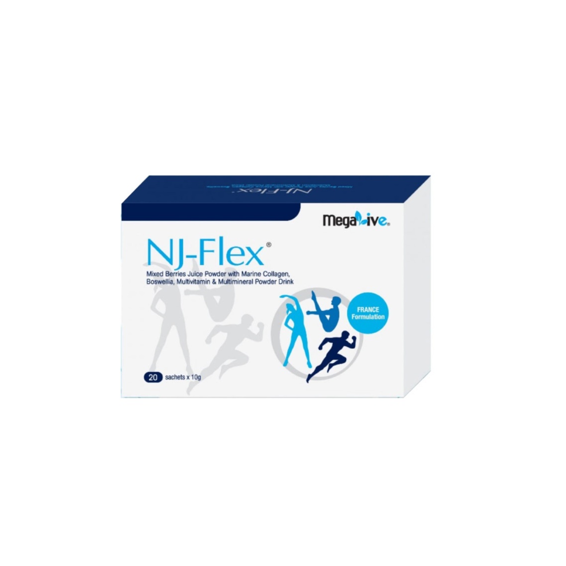 MEGALIVE Nj-Flex 10g 20's Supplement Sendi Dengan Glucosamine, Hyaluronic Acid, Joint Pain Supplements