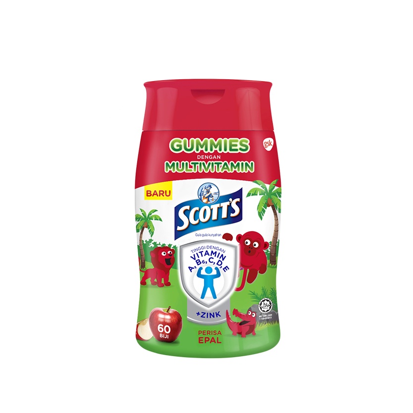Scott's Gummies Multivitamins Bottle 60’s - Apple