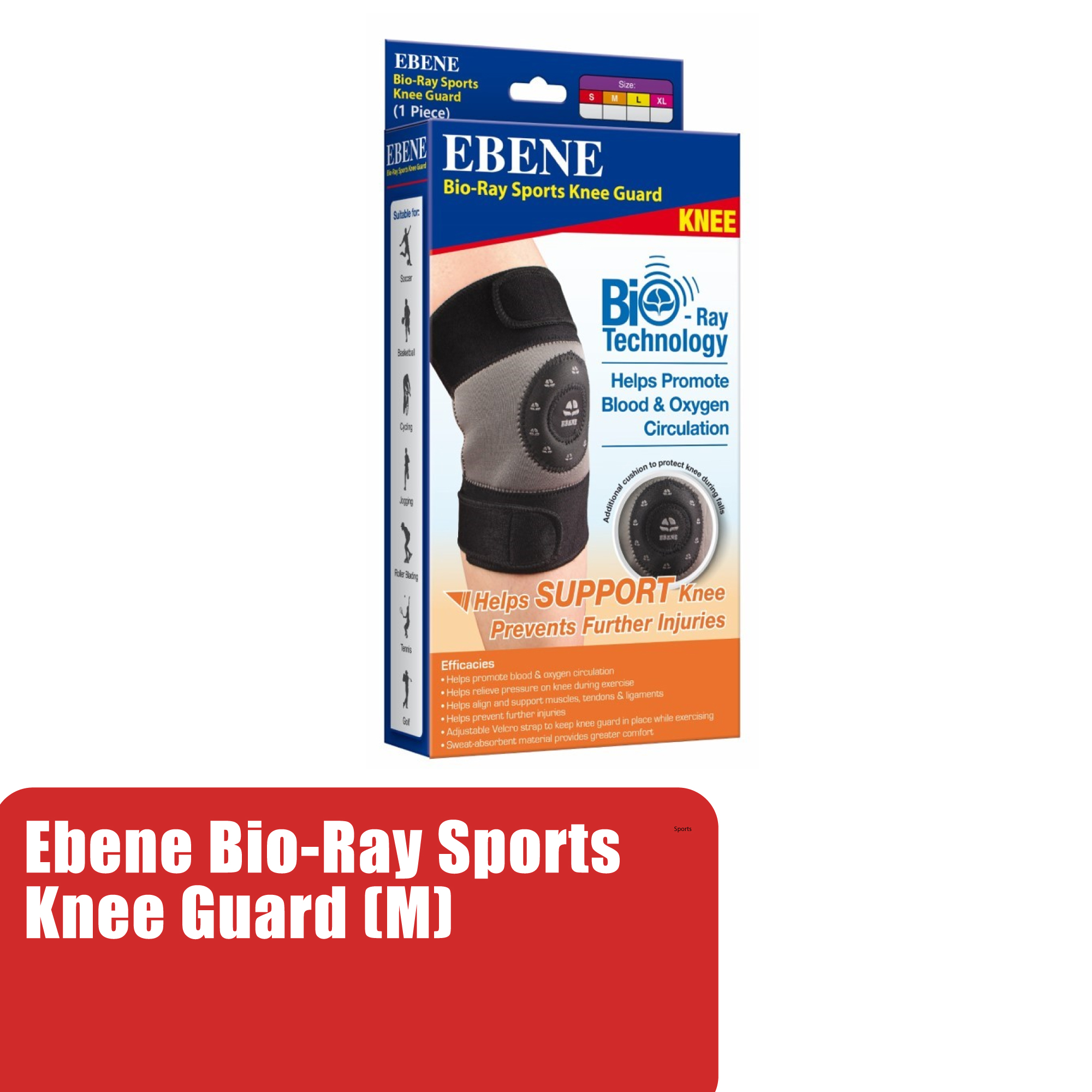 Ebene Bio-Ray Sport Knee Guard - M size