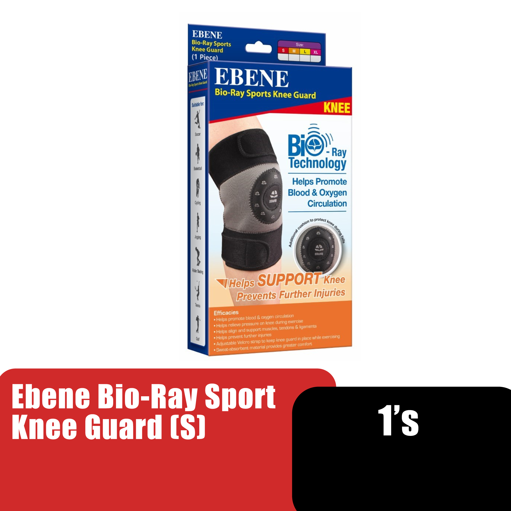 Ebene Bio-Ray Sport Knee Guard (S)