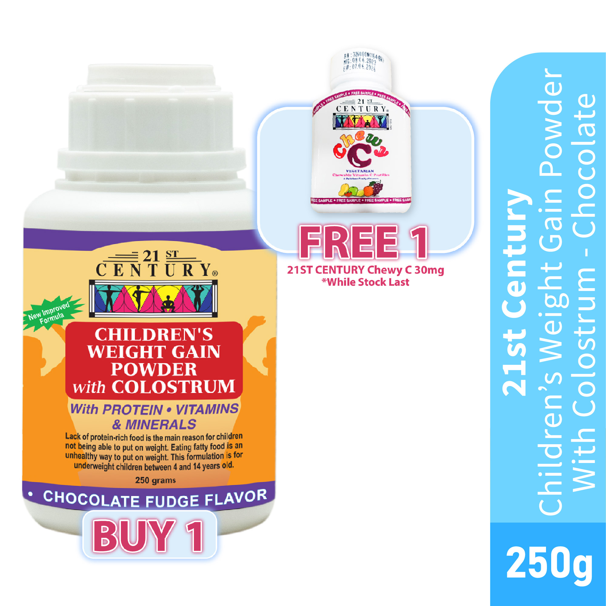 21st Century Children's Weight Gain Powder With Colostrum 250G - Chocolate **