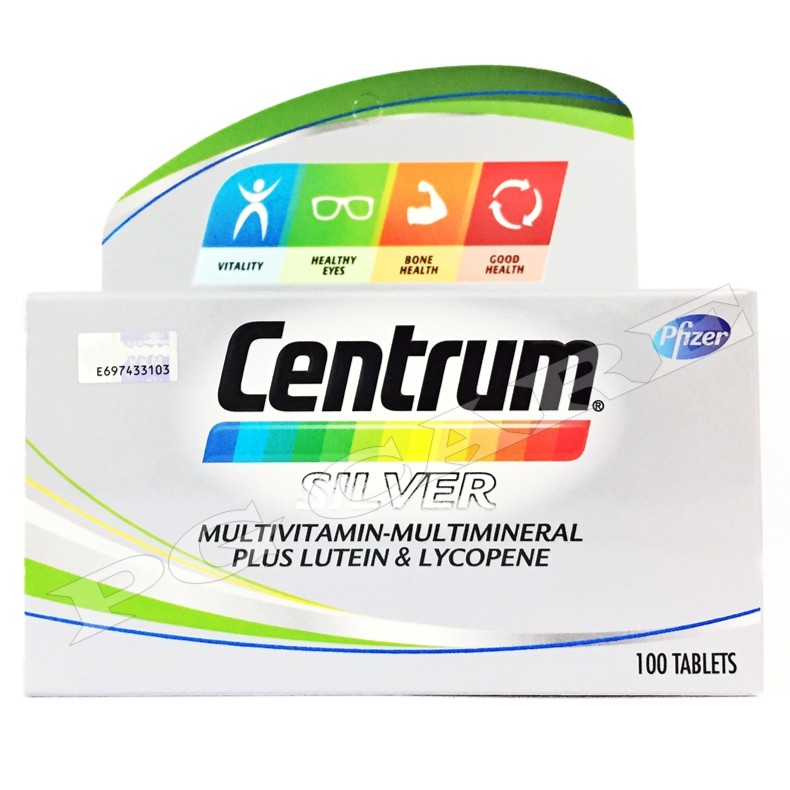 Centrum Multivitamin-Multimineral Plus Lutein & Lycopene Silver 100's