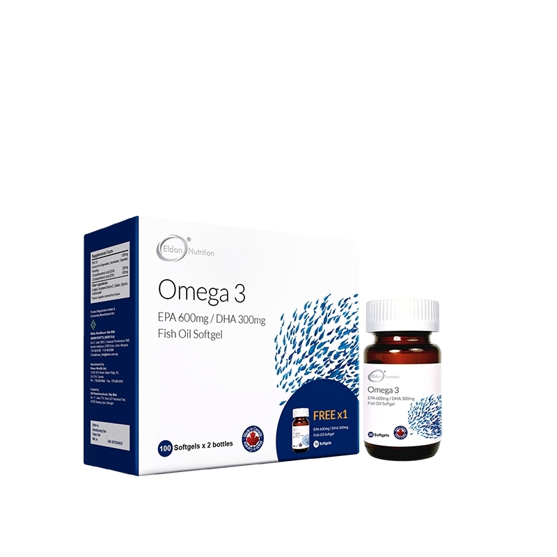 Eldon Nutrition Omega 3 900mg 2 x 100's Foc 30's