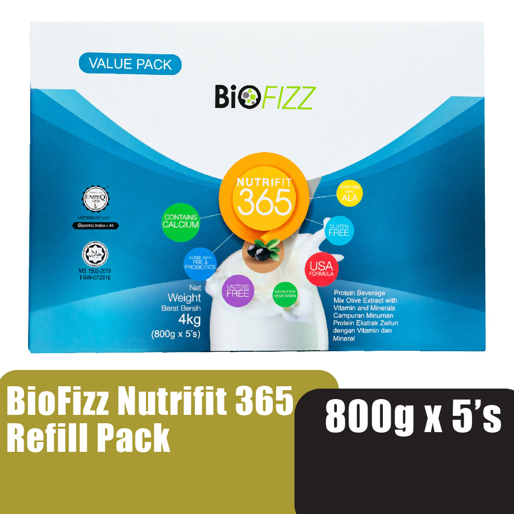 BIOFIZZ Nutrifit 365 Refill Pack (800g X 5 Pouches)