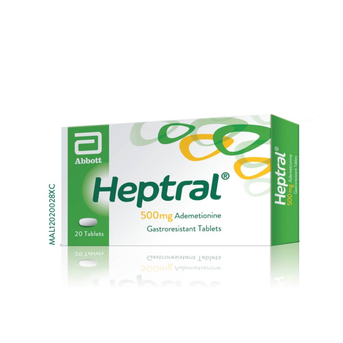 ABBOTT Heptral Ademetionine 500mg 20's for Liver, Liver Health, Fatty Liver