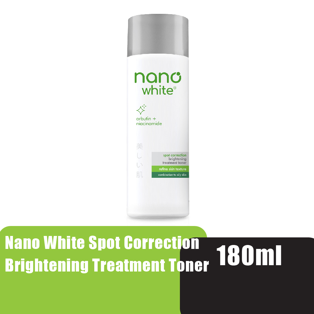 Nanowhite Spot Correction Brightening Treatment Toner 180ml Skincare Arbutin + niacinamide toner muka 爽肤水 护肤品