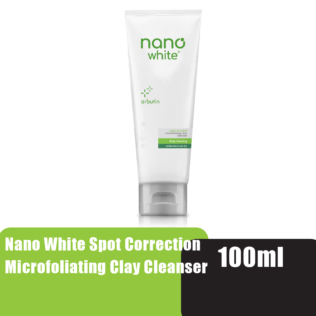 Nanowhite Spot Correcting Microfoliating Clay Cleanser 100ml Facial cleanser 洗臉霜/洗面奶 Brightening  Pencuci Muka