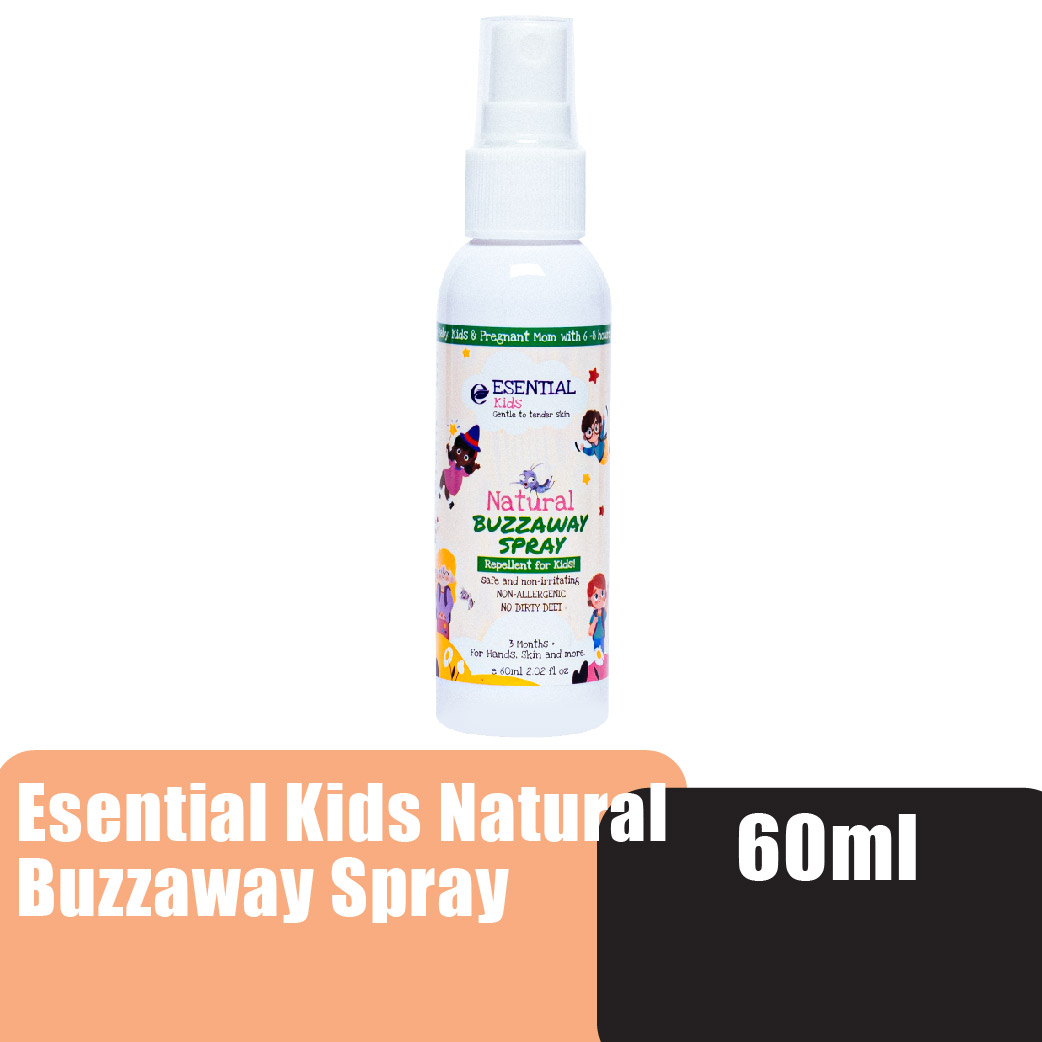 ESENTIAL Kids Natural Eucalyptus Buzzaway Mosquito Repellant Spray 60ml / Ubat nyamuk kanak kanak/ 天然防蚊噴霧