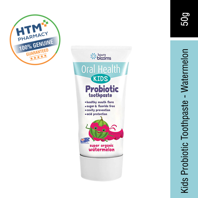 HENRY BLOOMS KIDS PROBIOTIC TOOTHPASTE - WATERMELON FLAVOUR 50G