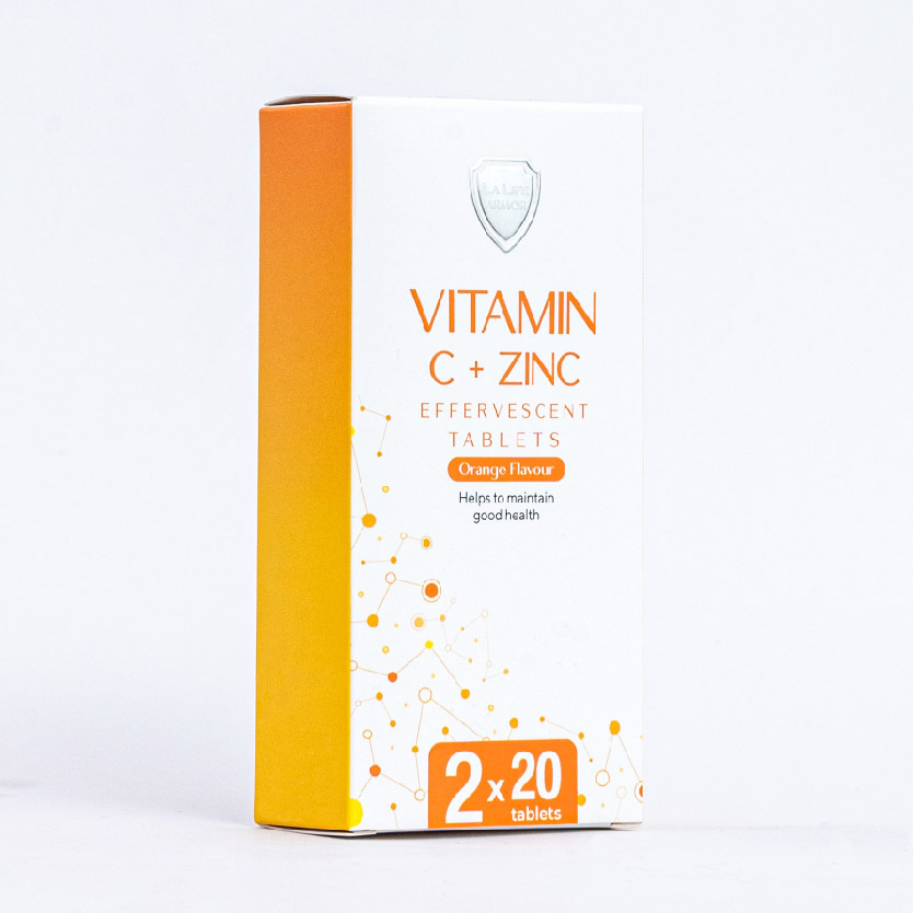 LA LIFE ARMOR VItiamin C + Zinc Effervescent 20’S x 2 - Vitamin C Effervescent with 1000mg Zinc ( Vitamin C Supplement )