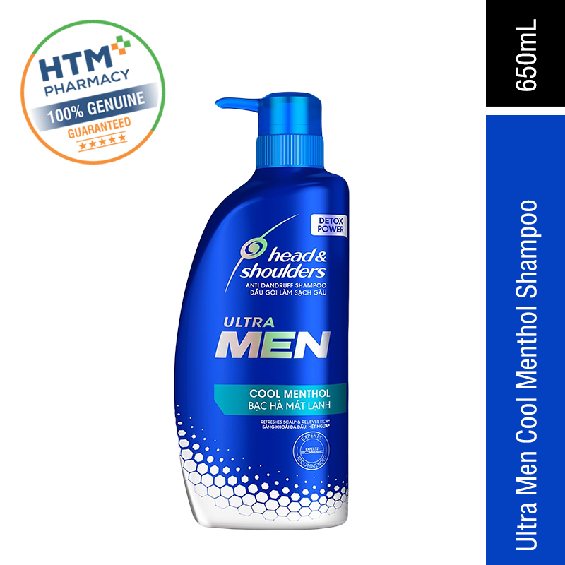 HEAD & SHOULDERS SHAMPOO 650ML - ULTRAMEN COOL MENTHOL