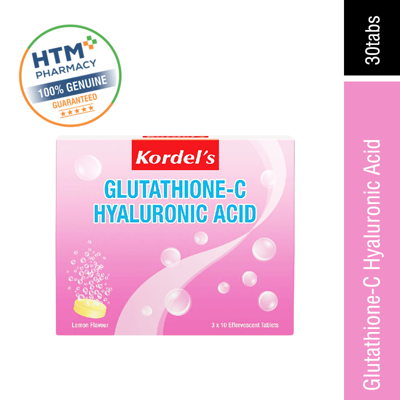 KORDEL'S GLUTATHIONE-C HYALURONIC ACID EFF TAB 3X10'S