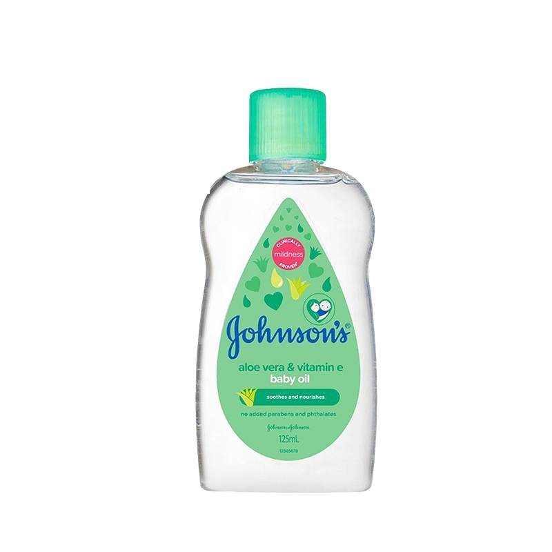 JOHNSONS BABY OIL 125ML - ALOE VERA & VITAMIN E