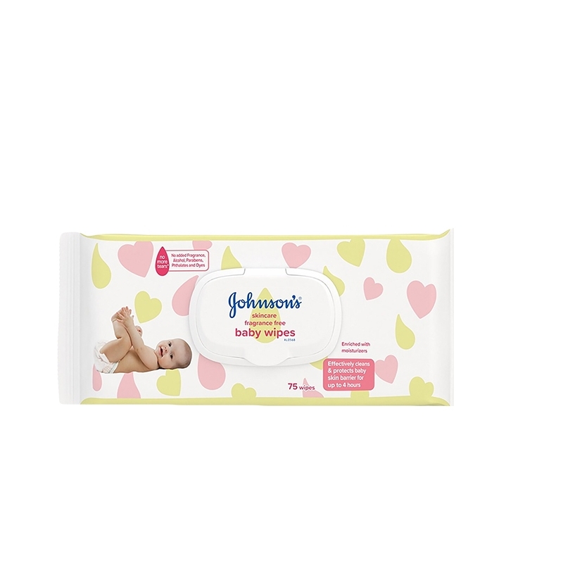 JOHNSONS BABY SKINCARE WIPES FRAGRANCE FREE 75'S