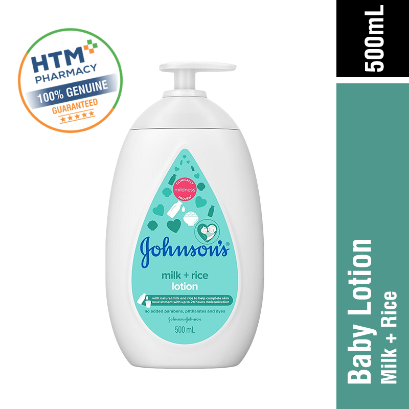 JOHNSONS BABY LOTION 500ML - MILK + RICE