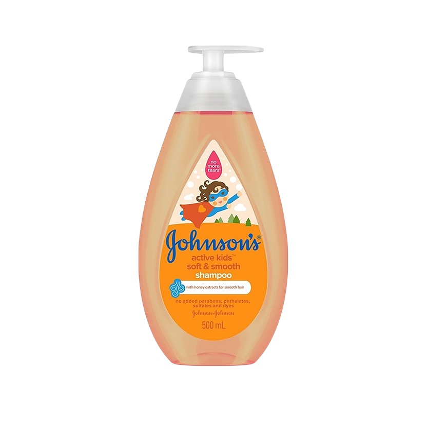 JOHNSONS BABY ACTIVE KIDS SOFT & SMOOTH SHAMPOO 500ML
