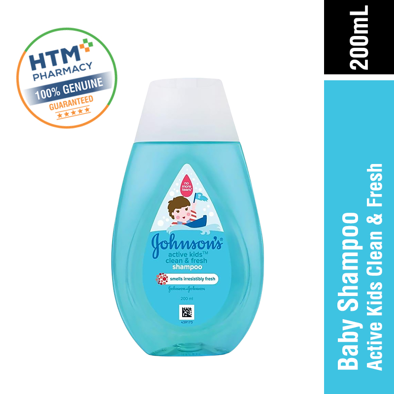 JOHNSONS BABY SHAMPOO 200ML - ACTIVE KIDS CLEAN & FRESH