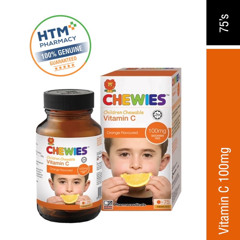 Chewies Vitamin C 100mg 75's - Orange