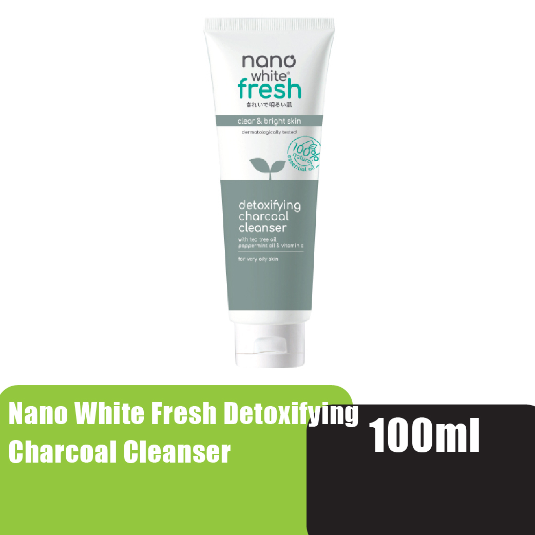 Nanowhite Fresh Detoxifying Charcoal Cleanser 100ml Pencuci muka brightening facial cleanser 洗臉霜/洗面奶