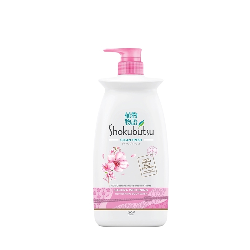 SHOKUBUTSU SHOWER FOAM 900G - SAKURA WHITENING