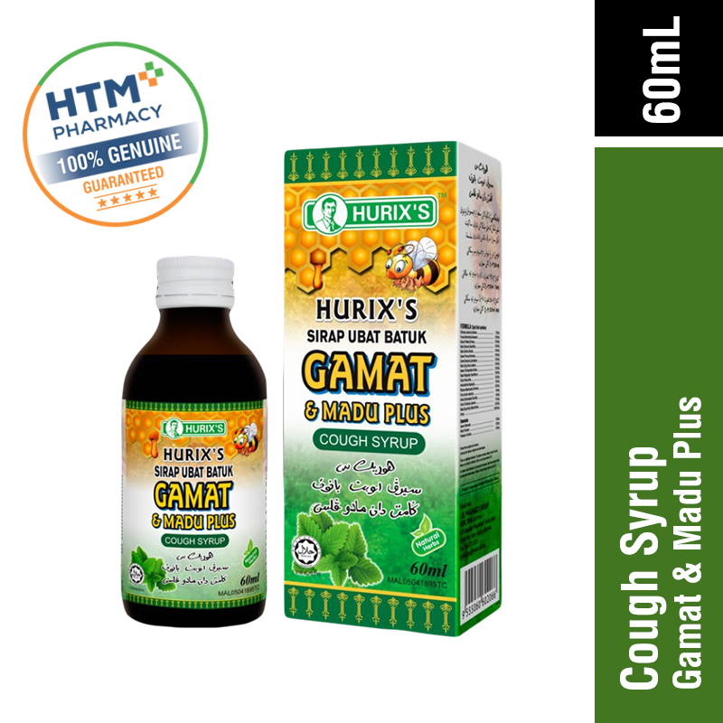 HURIX'S SIRAP UBAT BATUK GAMAT & MADU PLUS COUGH SYRUP 60ML