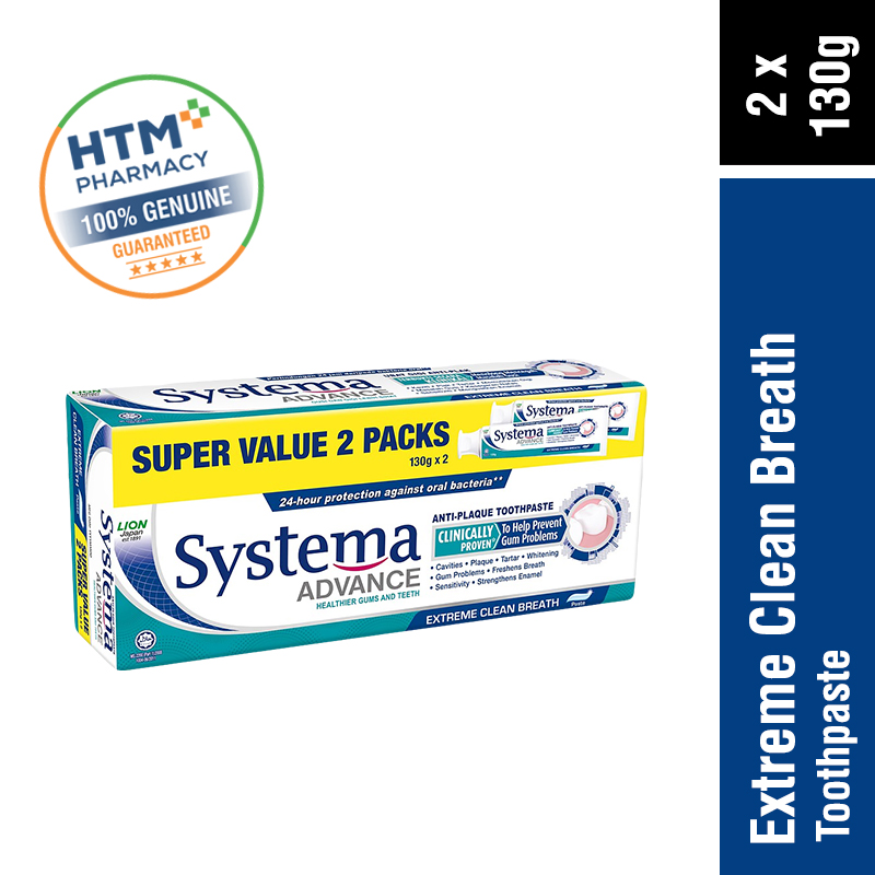SYSTEMA TOOTHPASTE 130G X 2 - EXTREME CLEAN BREATH