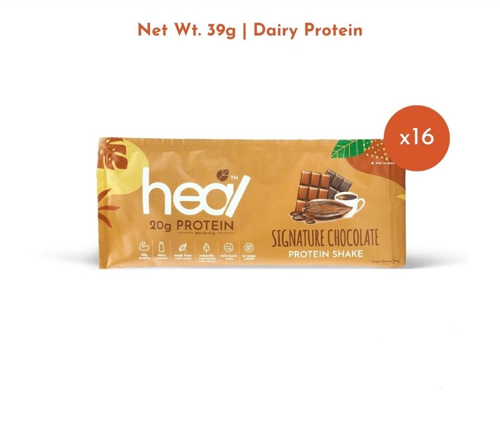 HEAL HIGH PROTEIN SIGNATURE CHOCOLATE 39G 16'S