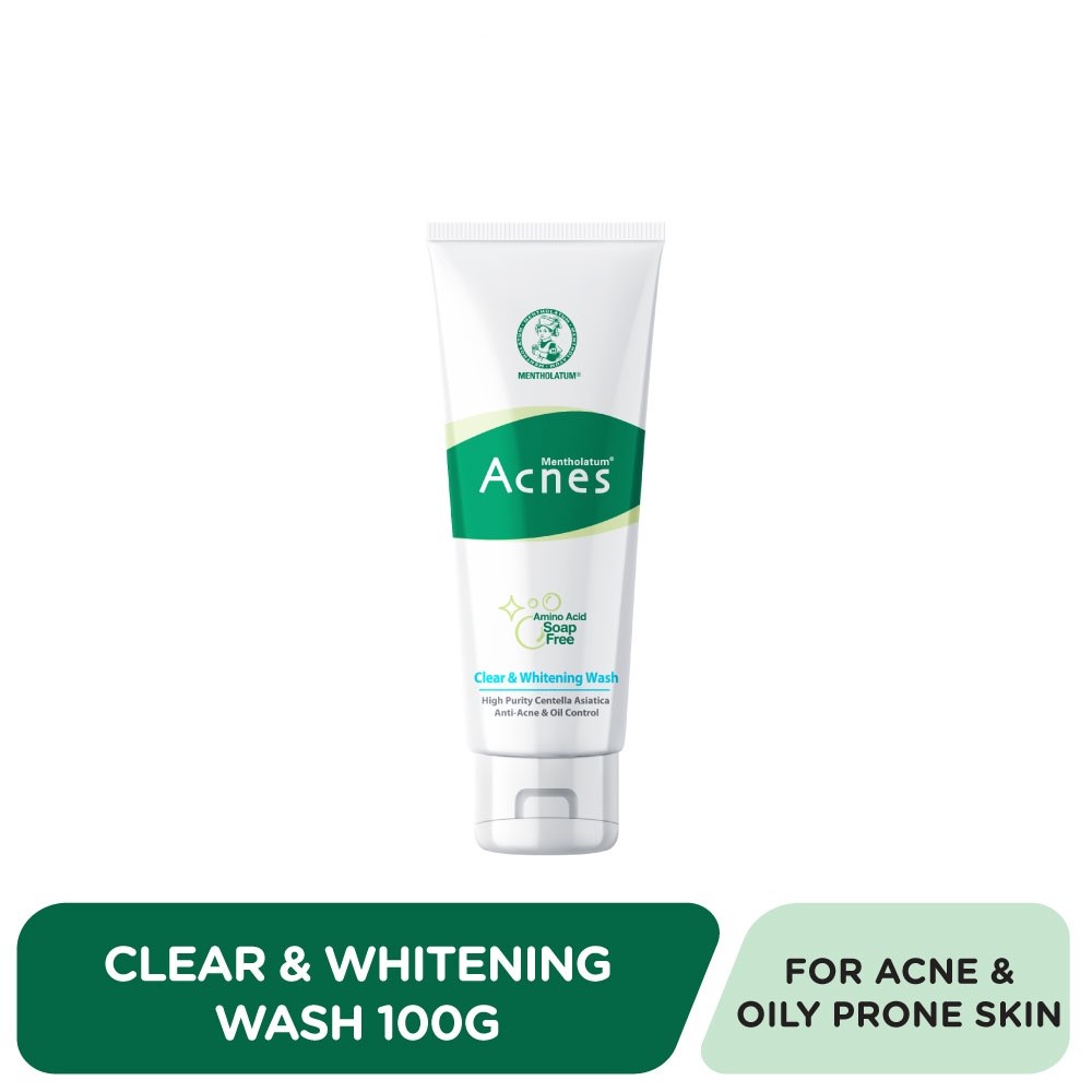 MENTHOLATUM ACNES CLEAR & WHITENING WASH 100G