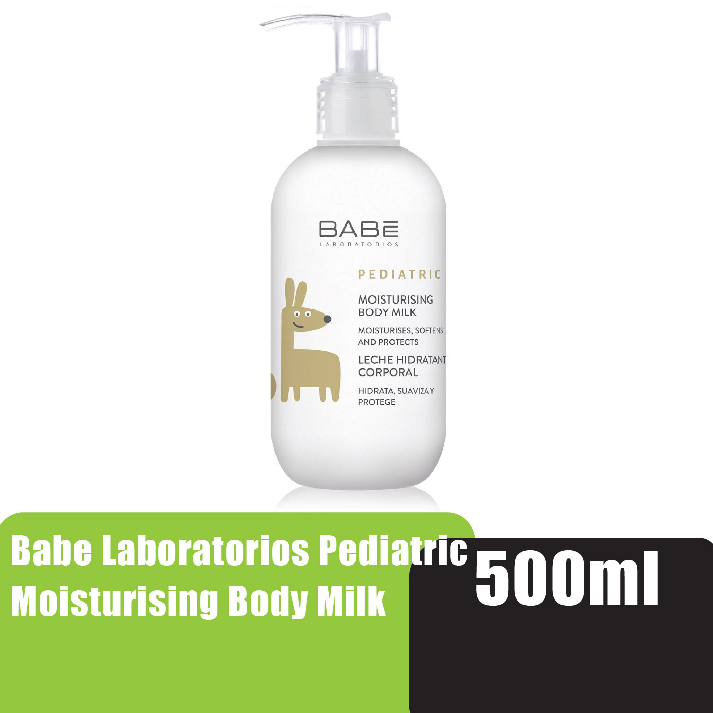 BABE LABORATORIOS Pediatric Moisturizer Body Milk 500ml - Baby Lotion (for Baby and Kids)