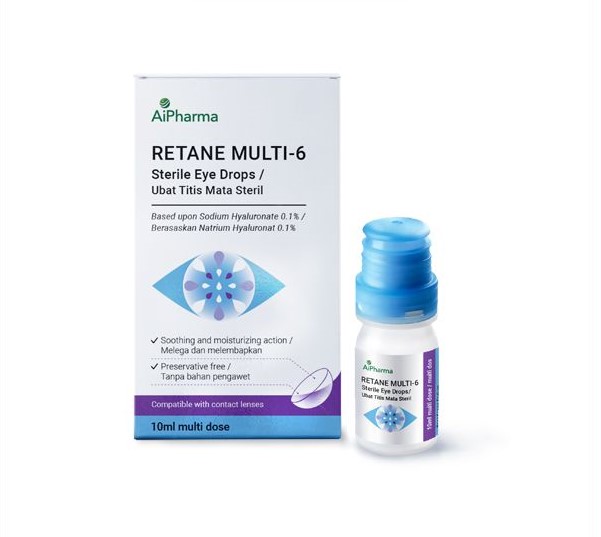 AIPHARMA RETANE MULTI-6 STERILE EYE DROP 10ML