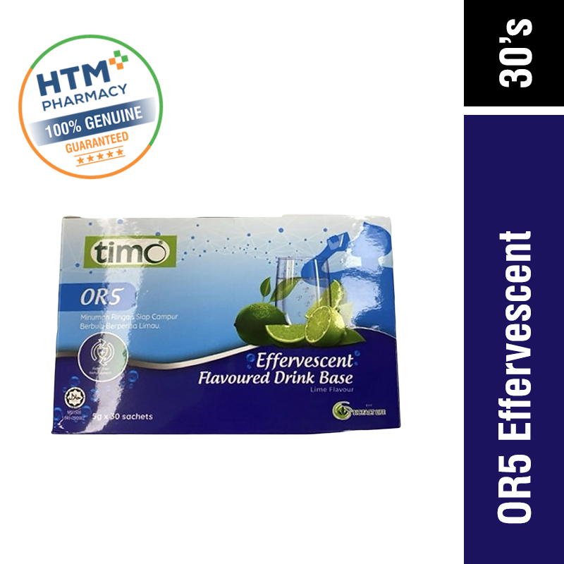 TIMO OR5 EFFERVESCENT FLAVOURED DRINK BASE 5G 30'S
