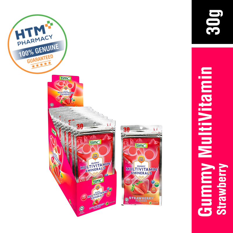 TIMO GUMMY MULTIVITAMIN & MINERALS 30G (STRAWBERRY)