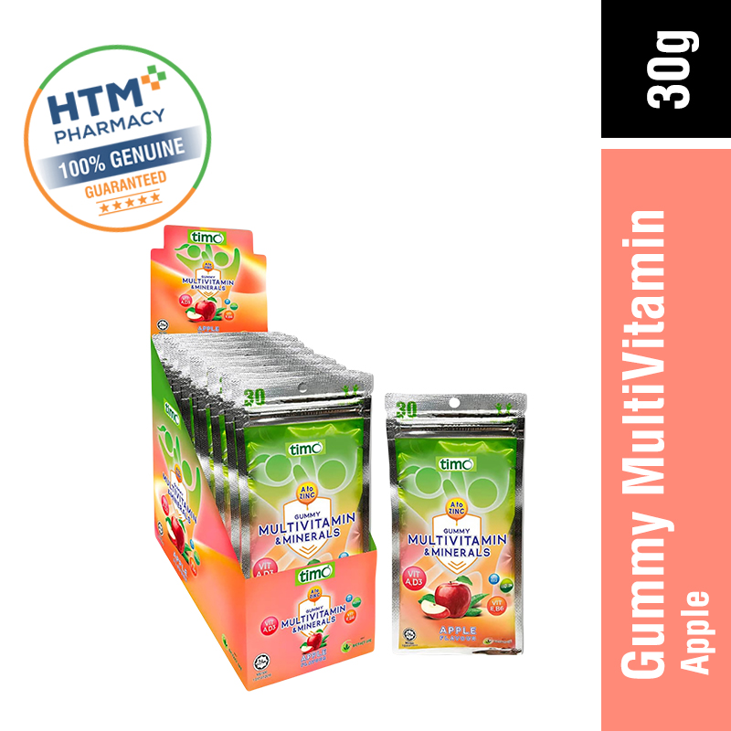 TIMO GUMMY MULTIVITAMIN & MINERALS 30G (APPLE)