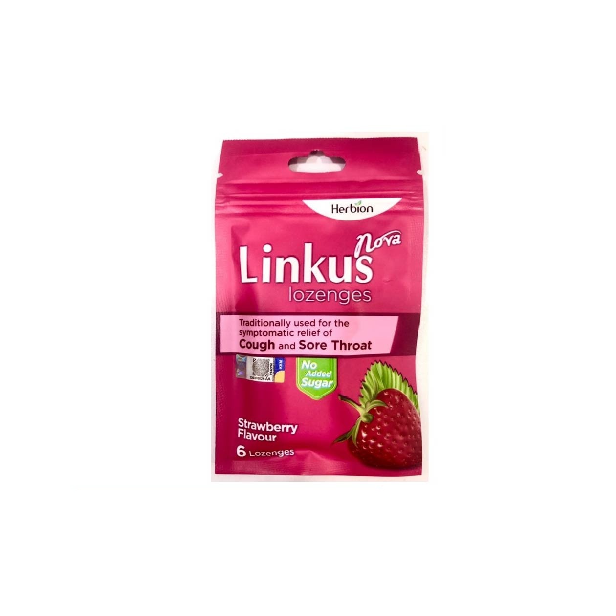Linkus Nova Lozenges Pouch 6's - Strawberry Flavour
