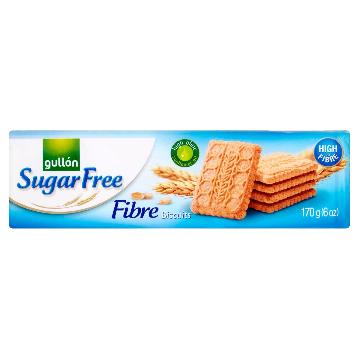 GULLON SUGAR FREE FIBRE COOKIES 170G