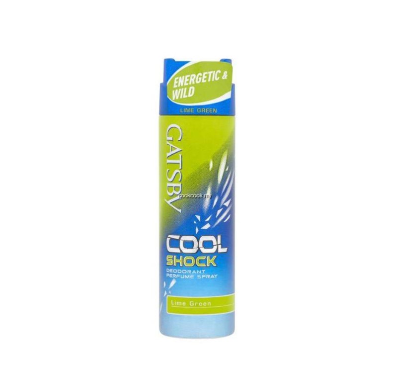 GATSBY COOL SHOCK DEODORANT PERFUME SPRAY 175ML - LIME GREEN