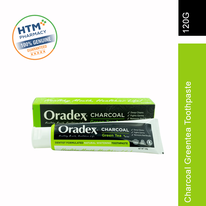 ORADEX CHARCOAL GREEN TEA TOOTHPASTE 120G